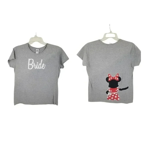 Minnie Mouse XL Heavy Cotton Short Sleeve Tee Bride Light Grey - Picture 1 of 7